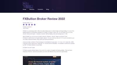 FXBullion Broker Review 2022