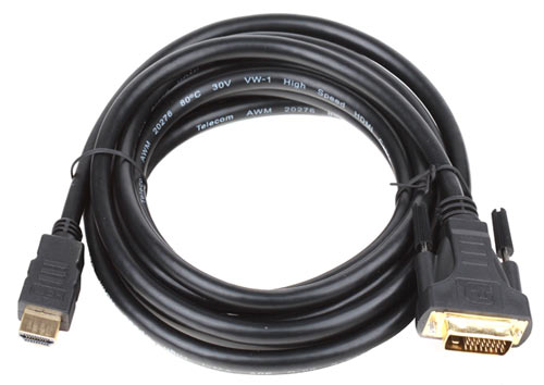 Каб падлучыць манітор да лічбавай ТБ прыстаўцы трэба купіць кабель - перахаднік з HDMI на DVI-D